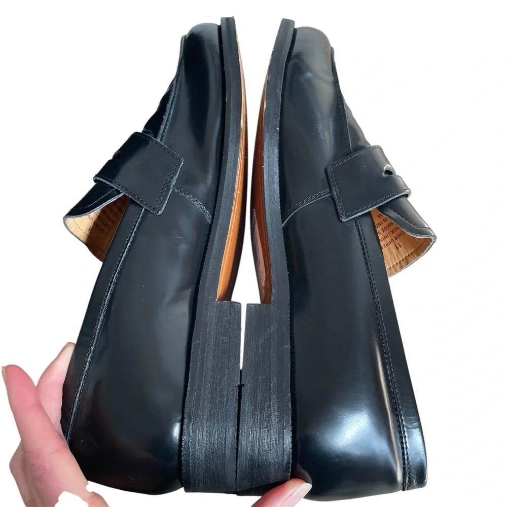 Express Black Leather Penny Loafers Men’s Size 11 Office Career Party Wedding